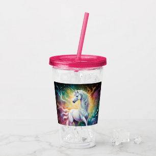 White Wonder: Den Spektrala Vita Enhörningen Take Away Mugg