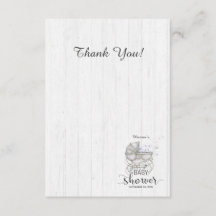 White Wood & Carriage Boy Baby Shower Tack