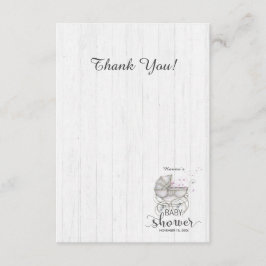 White Wood & Carriage Girl Baby Shower Tack