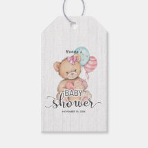 White Wood & Nalle Girl Baby Shower Tack