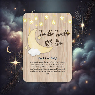 White Wood Twinkle Twinkle Little Star Baby Shower Tilläggskort