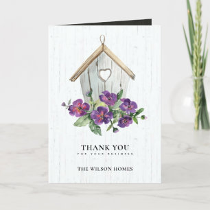 WHITE WOODEN BLOMMIGT BIRDHOUSE REALTOR REAL GODS TACK KORT