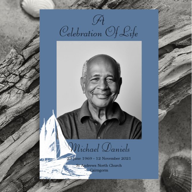 White Yacht Firande of Life Photo Card Inbjudningar (Skapare uppladdad)