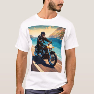 WHITE YAMAHA BIKE T-SHIRT