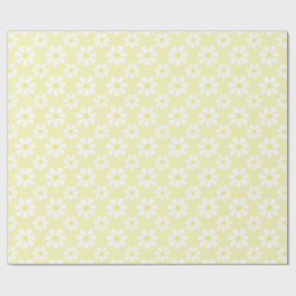 White Yellow Daisy Pattern  Presentpapper