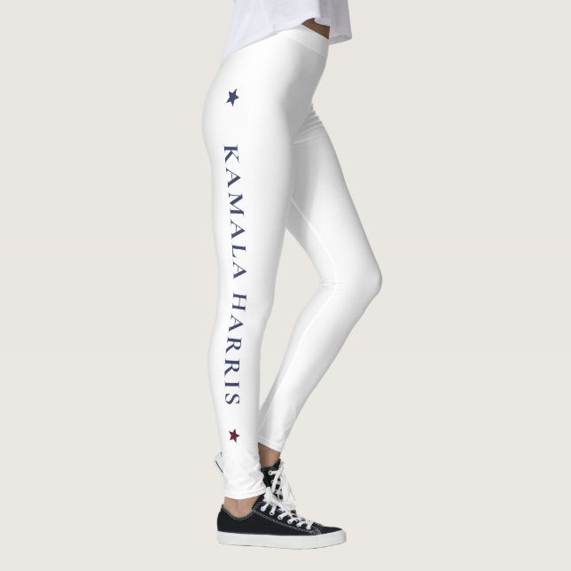 White Yoga Leggings with Kamala - Walz (Höger)
