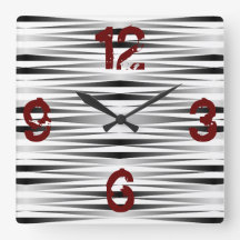 White Zebra Designad Clock