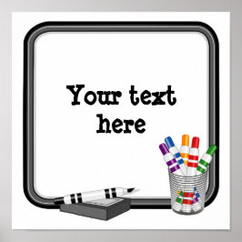 Whiteboard för Digital Download Square Poster