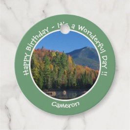 Whiteface Mountain, Adirondack Autumn Party Gåvor Etiketter