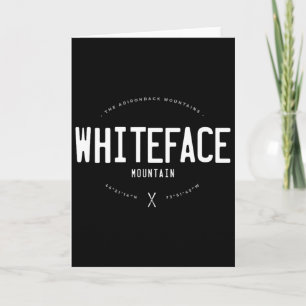 Whiteface Mountain New York Grafisk Distressed Vin Kort