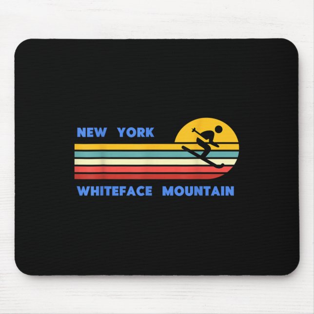 Whiteface Mountain New York Skiing Skier Ski Retro Musmatta (Framsidan)
