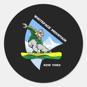 Whiteface Mountain New York Snowboarding Snowboard Runt Klistermärke