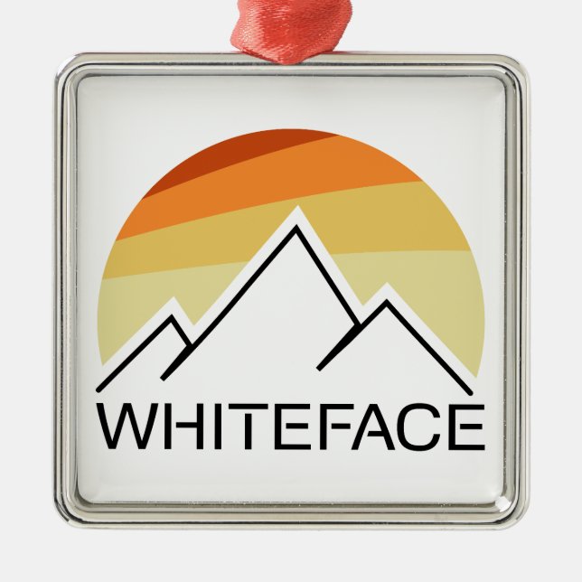 Whiteface Mountain Retro Julgransprydnad Metall (Framsidan)