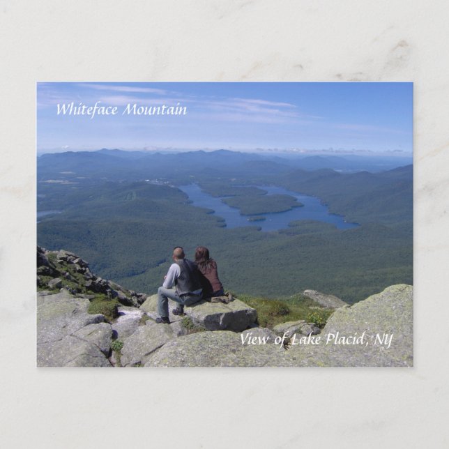 Whiteface Mountain / Sjö Placid vycard Vykort (Framsida)