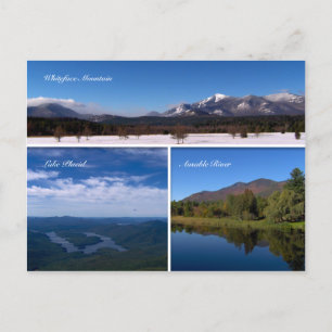 Whiteface Mountain-Sjö Placid vycard Vykort