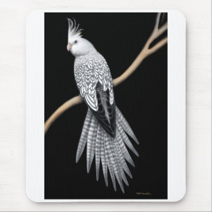 Whitefaced pärlemorfärg Cockatiel Mousepad Musmatta