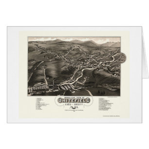Whitefield panorama- karta för NH - 1883 Hälsningskort