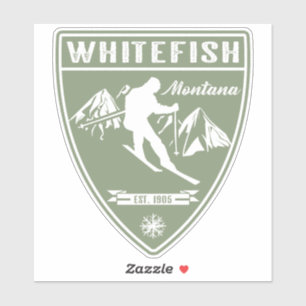 Whitefish Montana Klistermärken