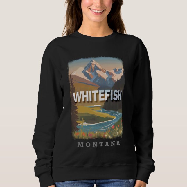 Whitefish Montana MT Glacier National Park Proximi T Shirt (Framsida)