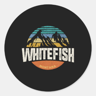 Whitefish Montana Outdoor Runt Klistermärke