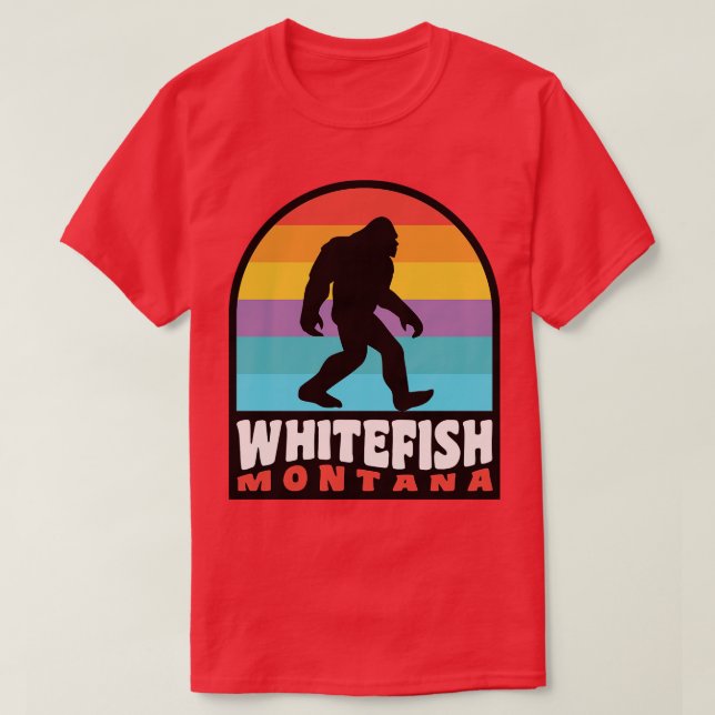 Whitefish Montana Rocky mountains T Shirt (Design framsida)