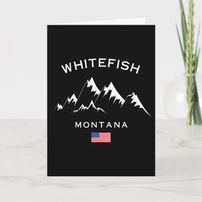 Whitefish Montana Ski Resort Rocky Mountains Skiin Kort (Framsida)
