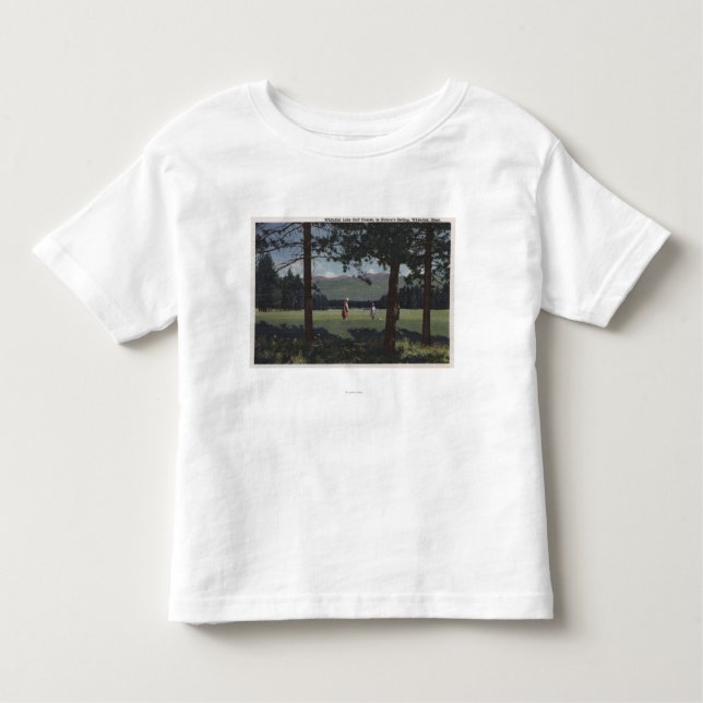 Whitefish Montana - Whitefish sjögolfbana T-shirt (Framsida)
