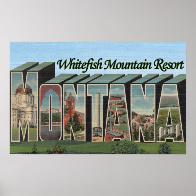 Whitefish Mountain Resort, Montana Poster (Framsidan)