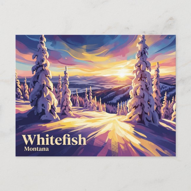 Whitefish Mountain Resort USA Vykort (Framsida)