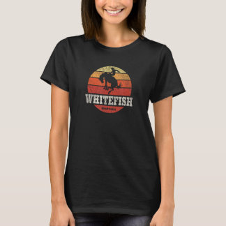 Whitefish MT Vintage Land Western Retro T Shirt
