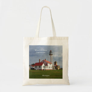 Whitefish Point fyr tote bag Tygkasse