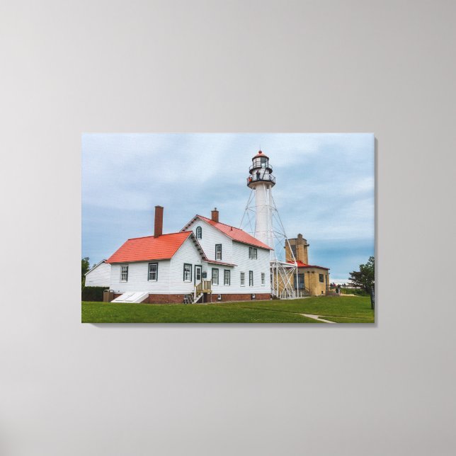 Whitefish Point Lighthouse Canvastryck (Framsida)