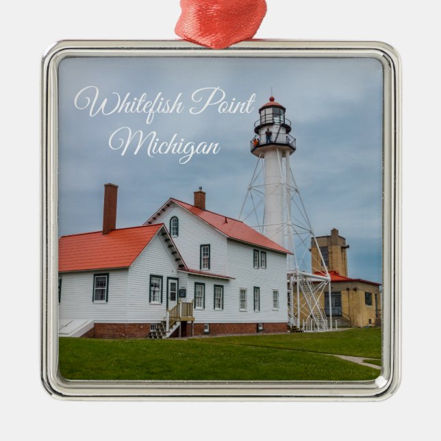 Whitefish Point Lighthouse Julgransprydnad Metall (Framsidan)