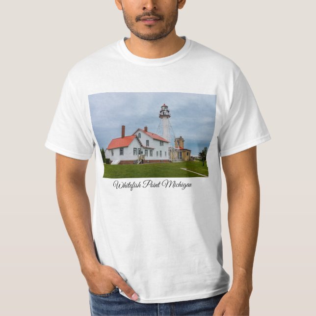 Whitefish Point Lighthouse T Shirt (Framsida)