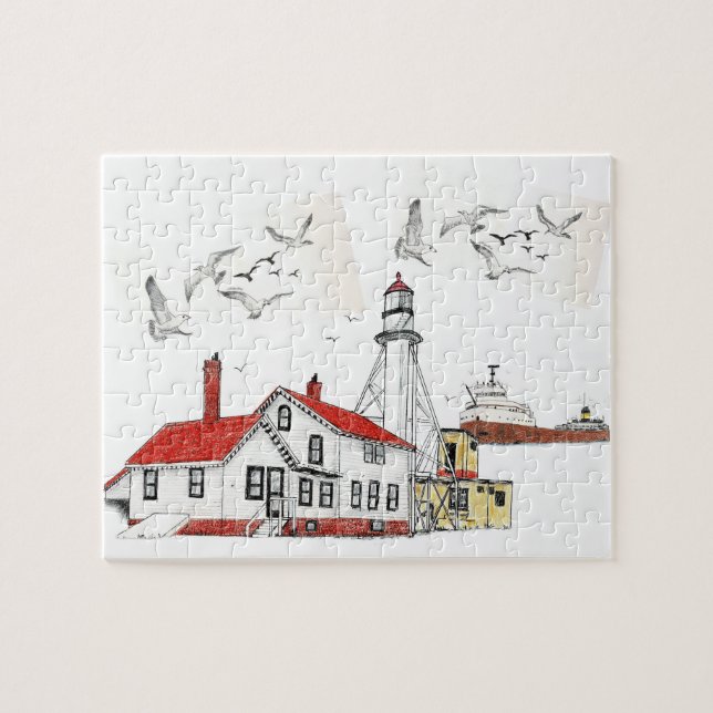 Whitefish Point Skeppsvrak Museum Pussel (Horisontell)