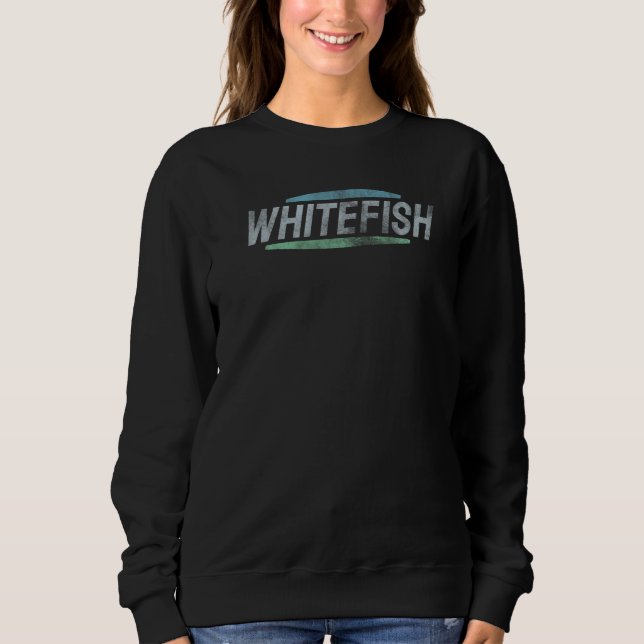 Whitefish Retro Sportstil T Shirt (Framsida)