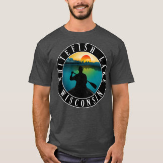 Whitefish Sjö Wisconsin Canoeing T Shirt