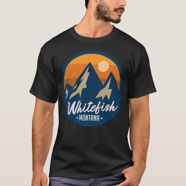 Whitefish Ski Resort T Shirt (Framsida)