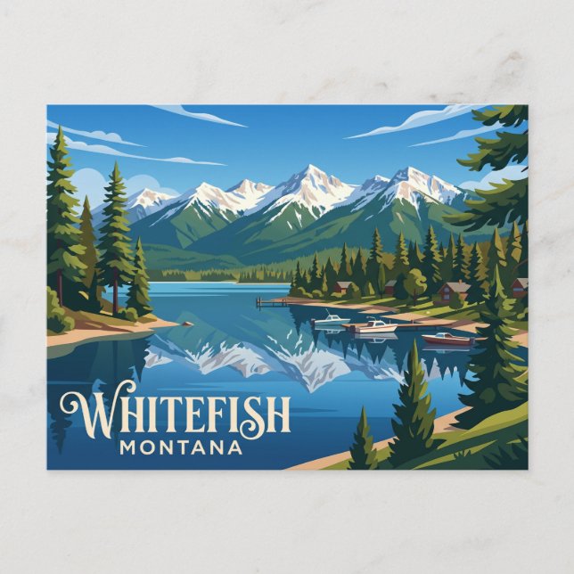 Whitefish USA Vykort (Framsida)