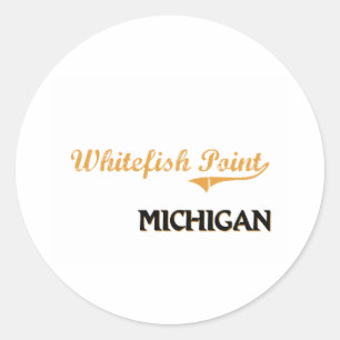 Whitefishen pekar den Michigan klassikern Runt Klistermärke