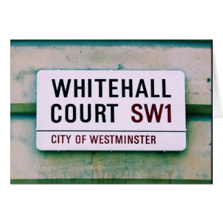 Whitehall Court - City of Westminster skylt Hälsningskort