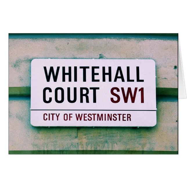 Whitehall Court - City Westminster Sign Hälsningskort (Framsidan Horizontal)