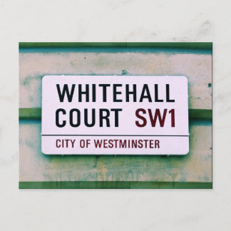 Whitehall Court - Westminster Sign Vykort