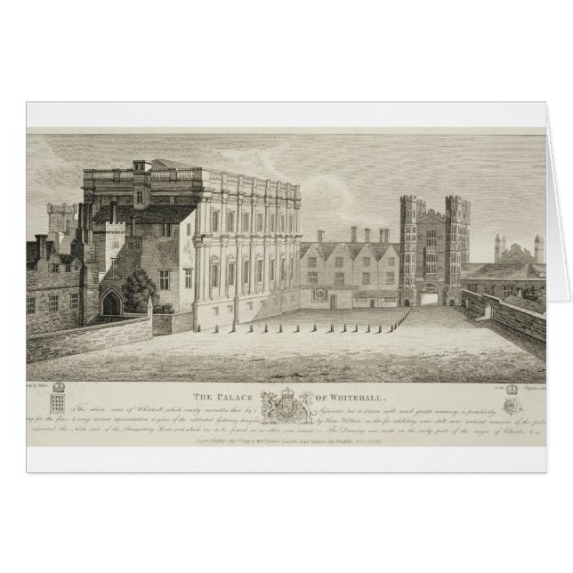 Whitehall, från teckning i Pep Hälsningskort (Framsidan Horizontal)