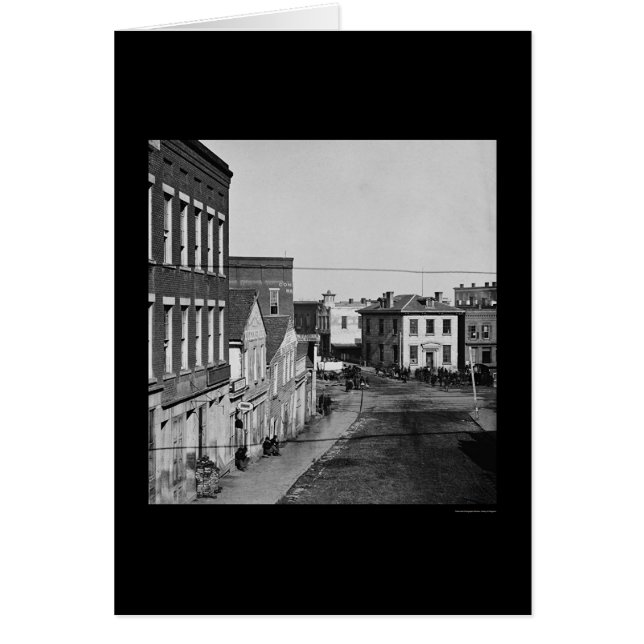 Whitehall Street i Atlanta, GA 1864 Hälsningskort (Framsidan)