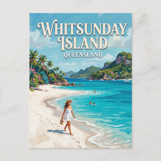 Whitehaven Beach Australien Vykort (Framsida)
