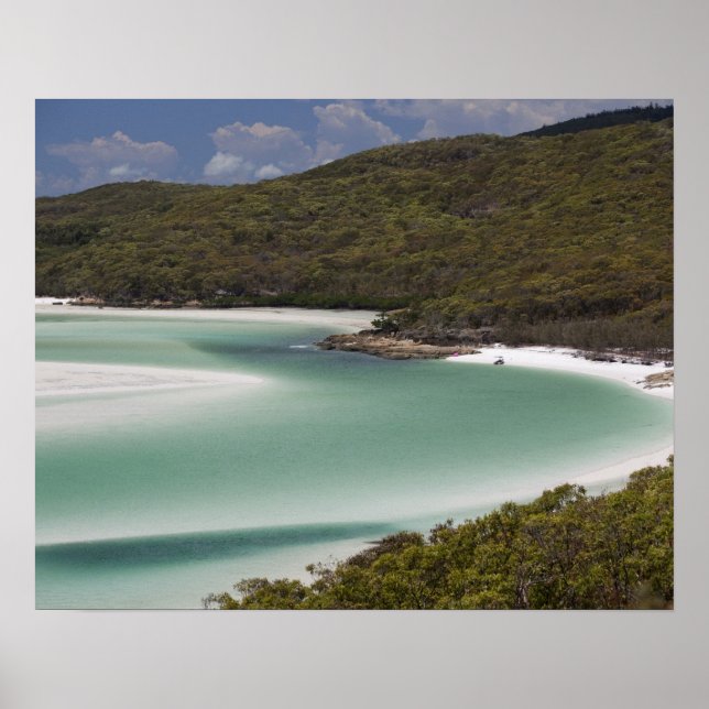 Whitehaven Beach, Backe Inlet, Tounge Point Poster (Framsidan)