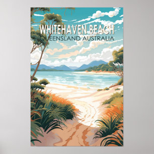 Whitehaven Beach Queensland Australien Resa Konst Poster