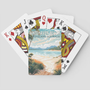 Whitehaven Beach Queensland Australien Travel Art Casinokort
