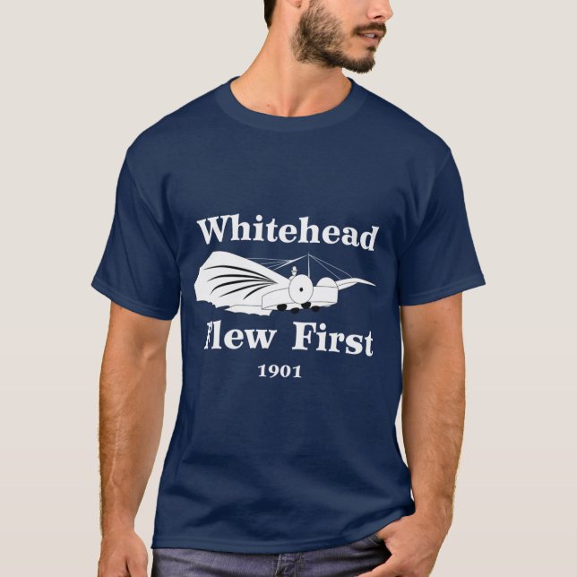 Whitehead Flög Först T Shirt (Framsida)